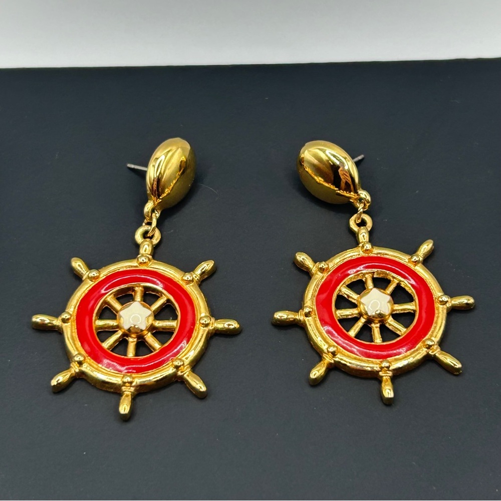 Vibrant “Ship To Shore” Dangle Earrings